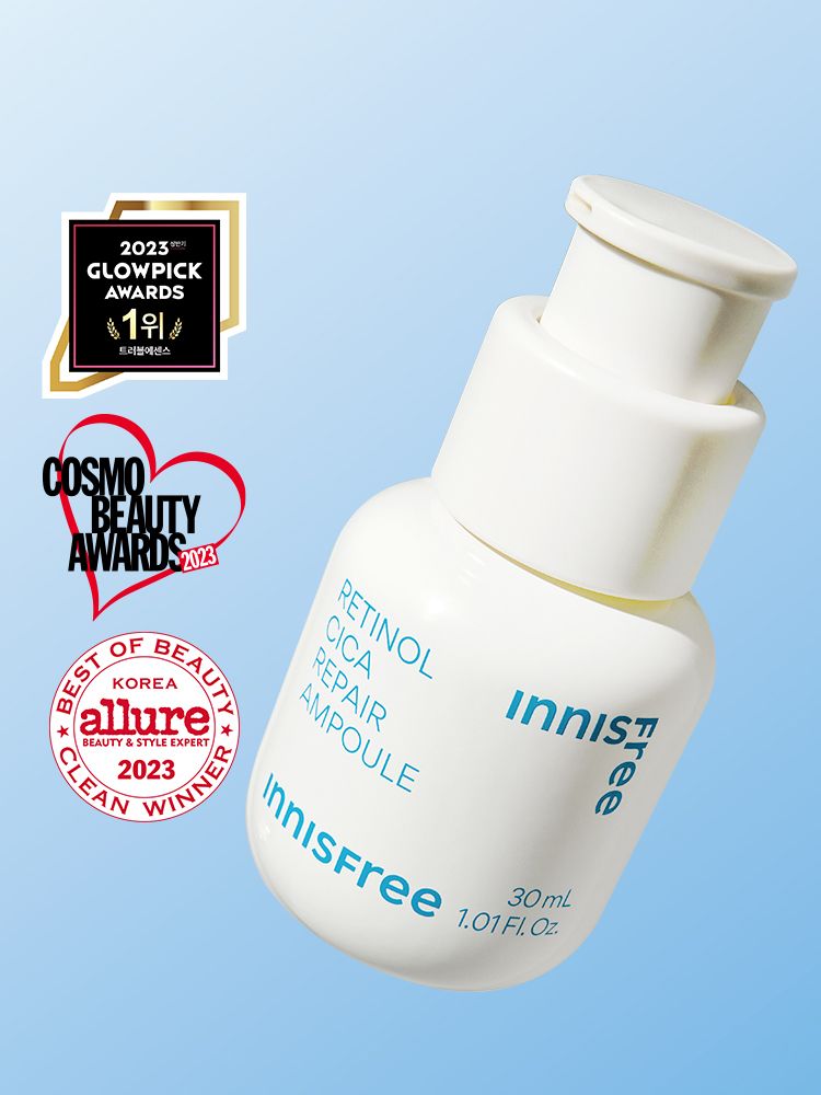 INNISFREE, Retinol Cica Repair Ampoule (Retinol ve Cica İçerikli Cilt Onarıcı Ampul) 30mL