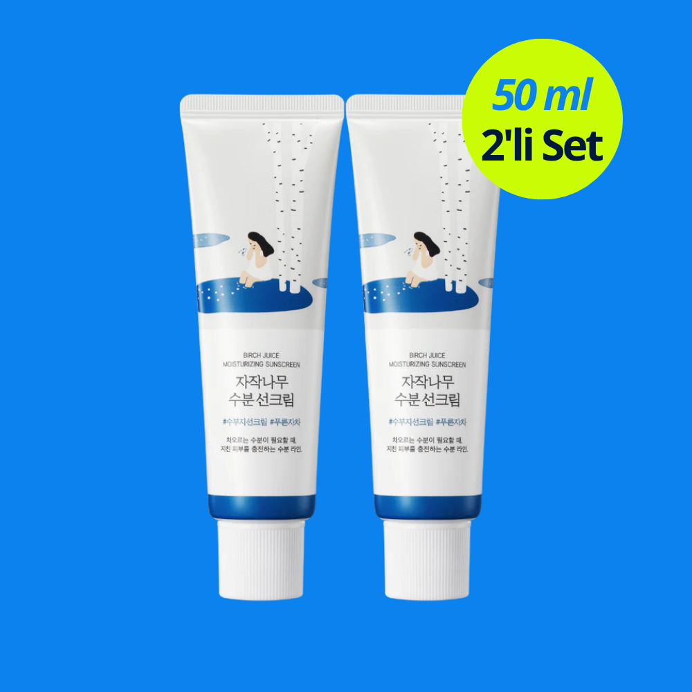ROUND LAB, Birch Moisturizing Sunscreen 50mL 2'li Paket