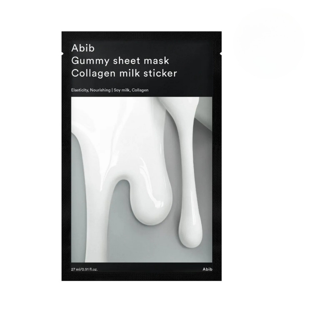 Abib Gummy Sheet Mask Collagen Milk Sticker (Yoğun Nemlendirici ve Elastikiyet Artırıcı Maske) 1 Adet