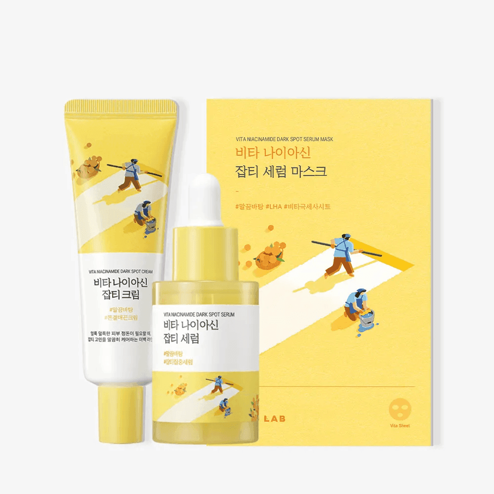 ROUND LAB, Vita Niacinamide Leke Karşıtı Set (Serum, Krem & Maske)