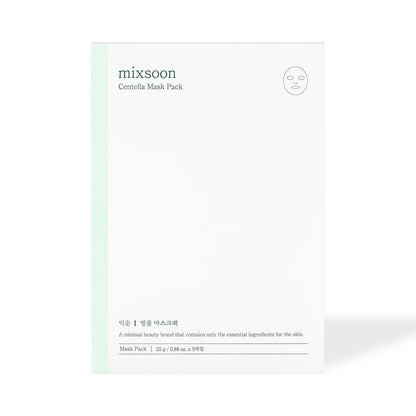 mixsoon Centella Face Mask Pack (Donuk, Hassas ve Kuru Ciltler İçin Yatıştırıcı Maske) 5'li Paket