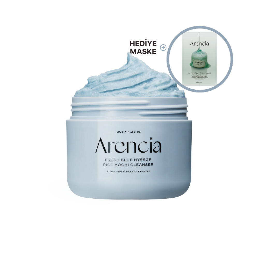 Arencia Blue Hyssop Rice Mochi Cleanser 120g