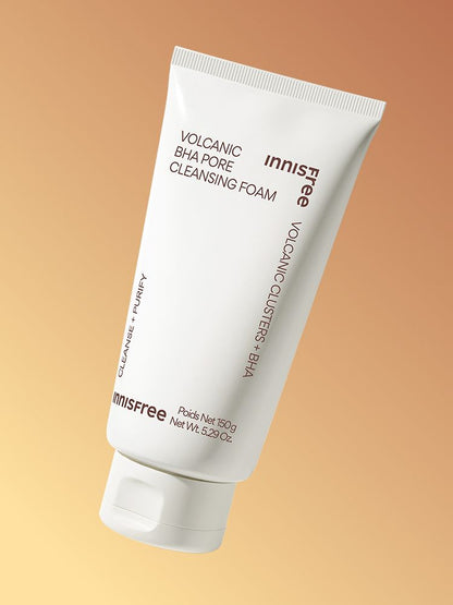 INNISFREE, Volcanic Pore BHA Cleansing Foam (Volkanik Kül ve BHA İçerikli Gözenek Temizleyici Köpük) 150g