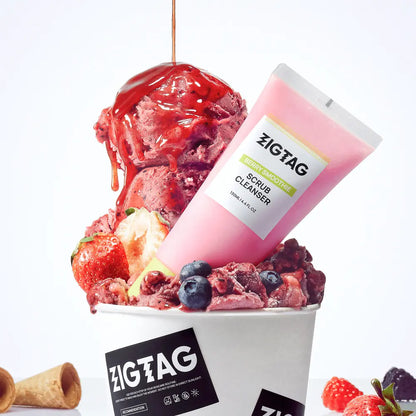 ZIGTAG Berry Smoothie Scrub Cleanser (3'ü 1 Arada Peeling, Temizleyici & Gözenek Bakımı) 130mL