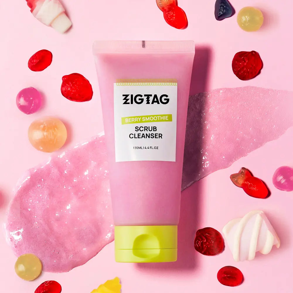 ZIGTAG Berry Smoothie Scrub Cleanser (3'ü 1 Arada Peeling, Temizleyici & Gözenek Bakımı) 130mL