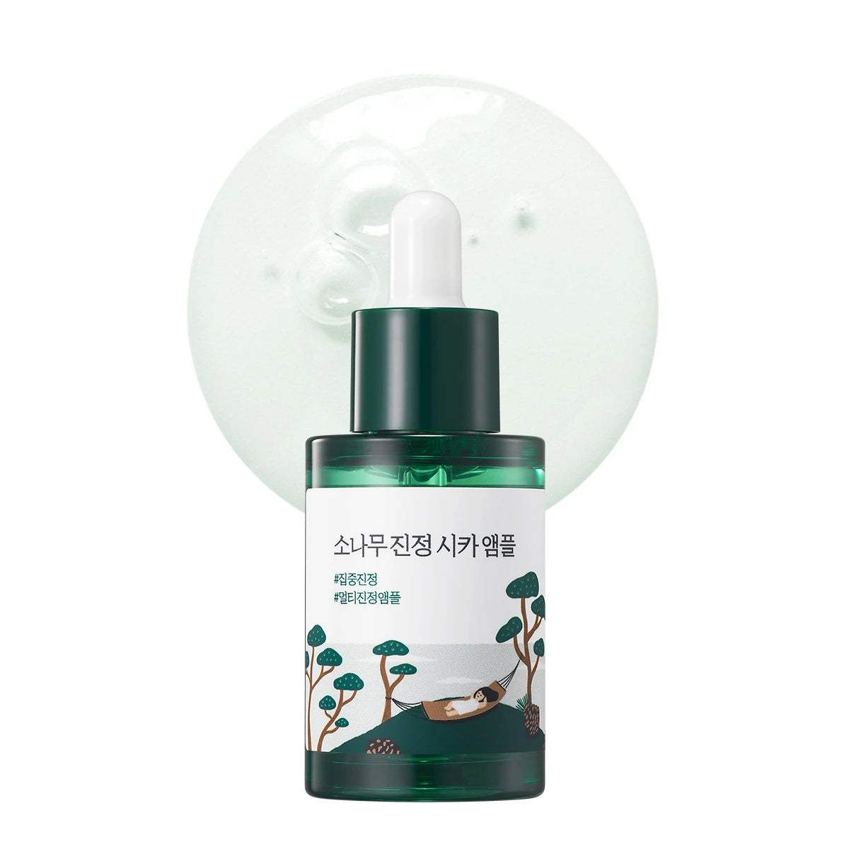 ROUND LAB, Pine Calming Cica Ampoule (Kızarıklık Giderici, Cilt Bariyeri Güçlendirici ve Yatıştırıcı Ampul) 30mL