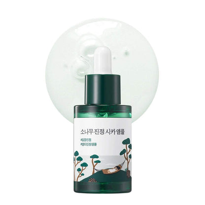 ROUND LAB, Pine Calming Cica Ampoule (Kızarıklık Giderici, Cilt Bariyeri Güçlendirici ve Yatıştırıcı Ampul) 30mL