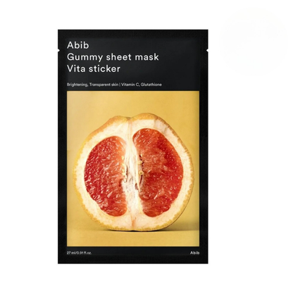 Abib Gummy Sheet Mask Vita Sticker (Aydınlatıcı & Cilt Tonu Eşitleyici Maske) 1 Adet
