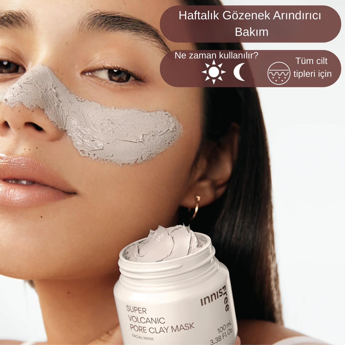 INNISFREE Super Volcanic Pore Clay Mask (Süper Volkanik Gözenek Arındırıcı Kil Maskesi) 100mL