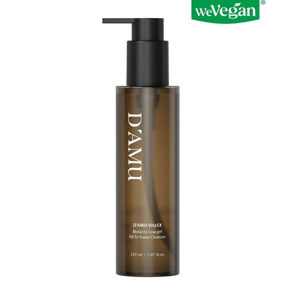D'AMU Vita5X Biolacto Low pH Oil to Foam Cleanser (Yağdan Köpüğe Dönüşen Düşük pH Yüz Temizleyici) 150mL