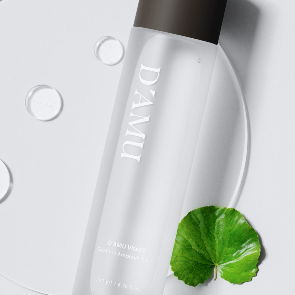 D’AMU Vita5X Cicatinol Ampoule Toner  (Hassas Ciltler İçin Yatıştırıcı Bakım Toniği) 200mL