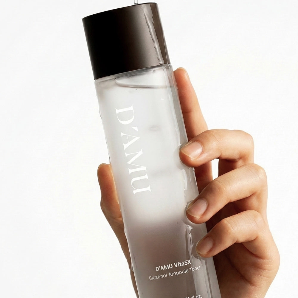 D’AMU Vita5X Cicatinol Ampoule Toner  (Hassas Ciltler İçin Yatıştırıcı Bakım Toniği) 200mL