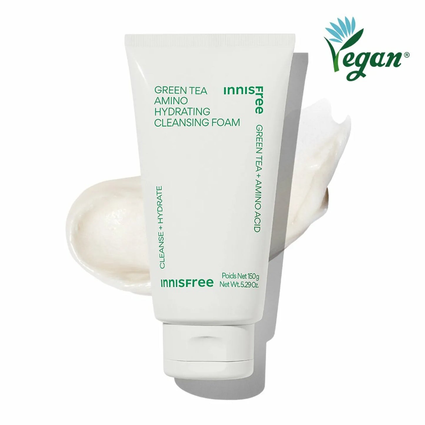 INNISFREE, Green Tea Amino Acid Cleansing Foam (Yeşil Çaylı Temizleyici Köpük)  150g