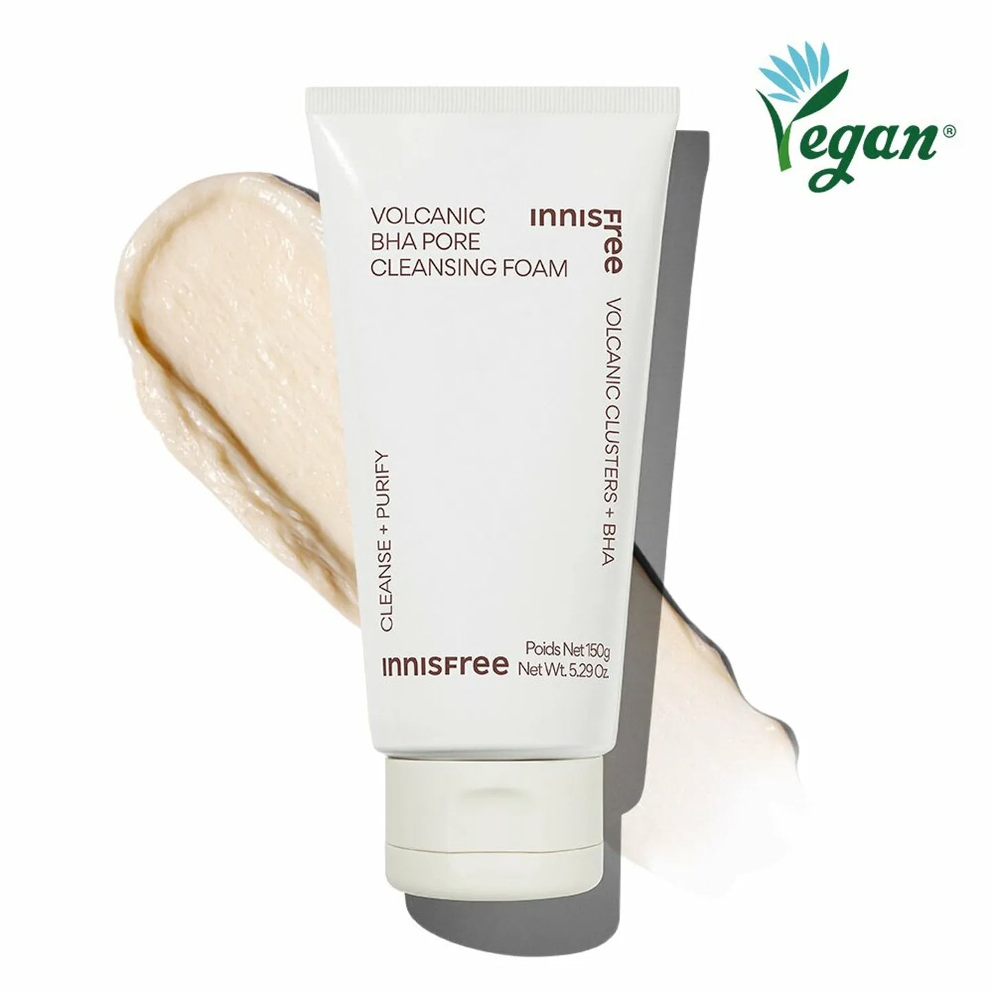 INNISFREE, Volcanic Pore BHA Cleansing Foam (Volkanik Kül ve BHA İçerikli Gözenek Temizleyici Köpük) 150g
