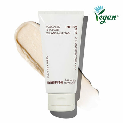 INNISFREE, Volcanic Pore BHA Cleansing Foam (Volkanik Kül ve BHA İçerikli Gözenek Temizleyici Köpük) 150g