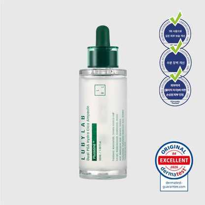 LUBYLAB Dual PGA Hydro Cica Ampoule (Yoğun Nem & Bariyer Destekleyici Cica Ampul) 50m
