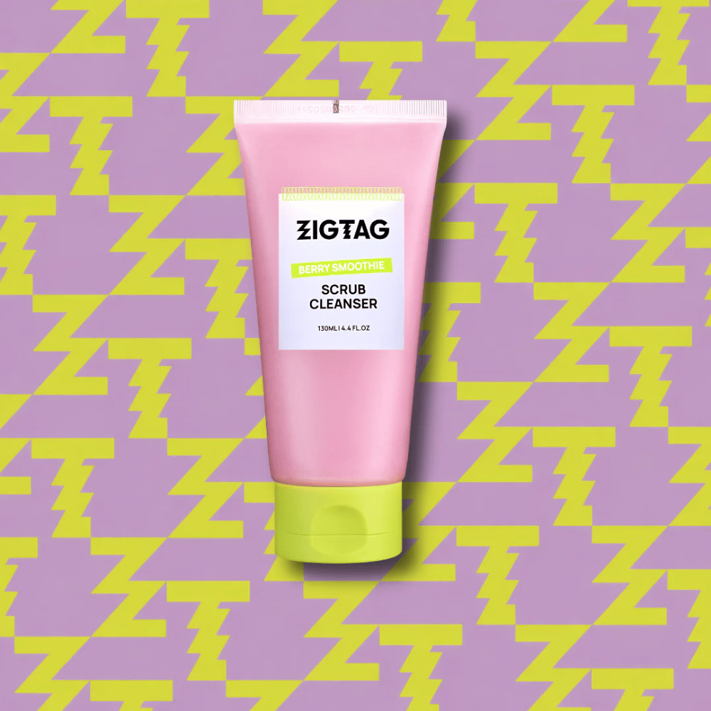 ZIGTAG Berry Smoothie Scrub Cleanser (3'ü 1 Arada Peeling, Temizleyici & Gözenek Bakımı) 130mL